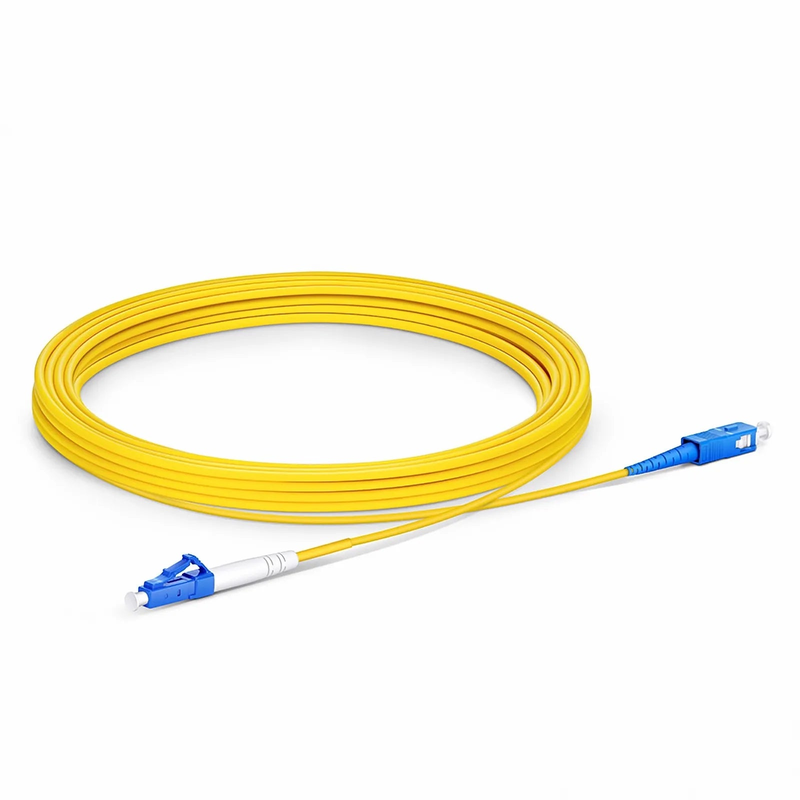 SFPS 5m (16ft) Fiber Patch Cable, 1 Fiber, LC UPC Simplex to SC UPC Simplex, Single Mode (OS2), Riser (OFNR), 2.0mm, Tight-Buffered, Yellow SFPS