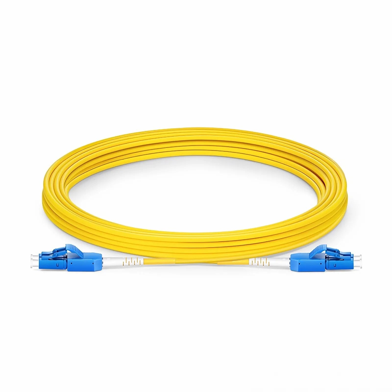 SFPS 5m (16ft) Fiber Patch Cable, 2 Fibers, LC UPC Duplex to LC UPC Duplex Standard Clip Uniboot, Single Mode (OS2), Riser (OFNR), 2.0mm, Yellow SFPS