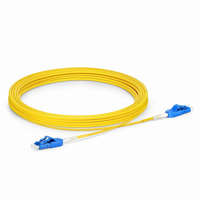 SFPS 5m (16ft) Fiber Patch Cable, 2 Fibers, LC UPC Duplex to LC UPC Duplex Standard Clip Uniboot, Single Mode (OS2), Riser (OFNR), 2.0mm, Yellow SFPS