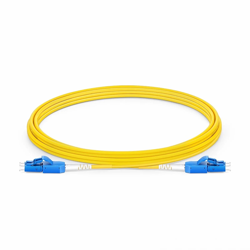 SFPS 3m (10ft) Fiber Patch Cable, 2 Fibers, LC UPC Duplex to LC UPC Duplex Standard Clip Uniboot, Single Mode (OS2), Riser (OFNR), 2.0mm, Yellow SFPS