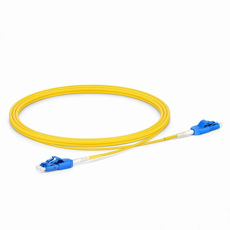 SFPS 2m (7ft) Fiber Patch Cable, 2 Fibers, LC UPC Duplex to LC UPC Duplex Standard Clip Uniboot, Single Mode (OS2), Riser (OFNR), 2.0mm, Yellow SFPS