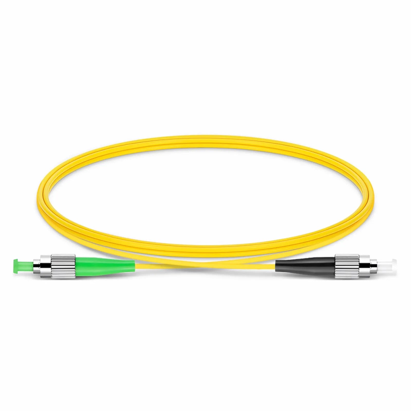 SFPS 1m (3ft) Fiber Patch Cable, 1 Fiber, FC APC Simplex to FC UPC Simplex, Single Mode (OS2), Riser (OFNR), 2.0mm, Tight-Buffered, Yellow SFPS