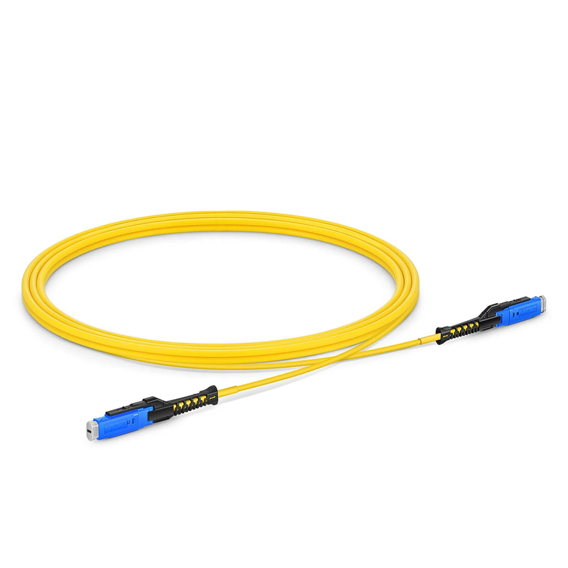 SFPS 2m (7ft) Fiber Patch Cable, 2 Fibers, MDC UPC Duplex to MDC UPC Duplex Uniboot, Single Mode (OS2), Riser (OFNR), 2.0mm, Yellow, for 100/400/800G Network Connection SFPS