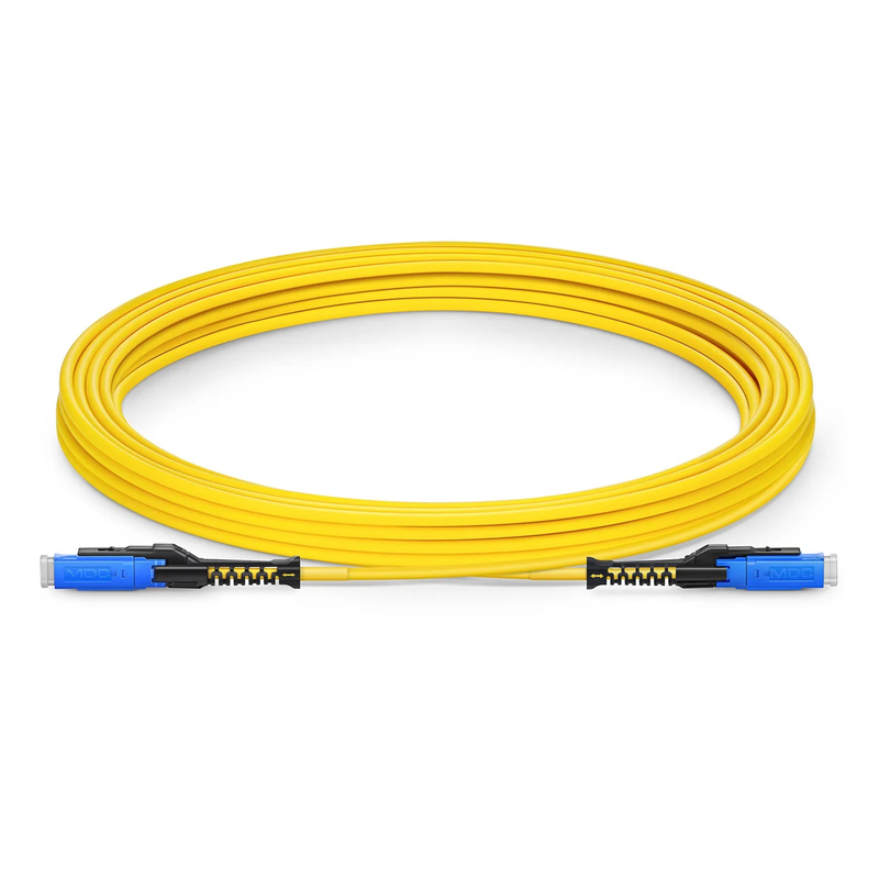 SFPS 5m (16ft) Fiber Patch Cable, 2 Fibers, CSA UPC Duplex to CSA UPC Duplex Uniboot, Single Mode (OS2), Riser (OFNR), 2.0mm, Yellow, for 200/400G Network Connection SFPS