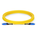 SFPS 5m (16ft) Fiber Patch Cable, 2 Fibers, CSA UPC Duplex to CSA UPC Duplex Uniboot, Single Mode (OS2), Riser (OFNR), 2.0mm, Yellow, for 200/400G Network Connection SFPS