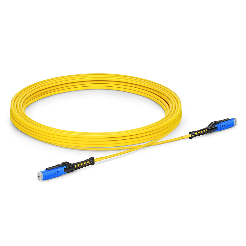 SFPS 5m (16ft) Fiber Patch Cable, 2 Fibers, CSA UPC Duplex to CSA UPC Duplex Uniboot, Single Mode (OS2), Riser (OFNR), 2.0mm, Yellow, for 200/400G Network Connection SFPS