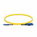 SFPS 1m (3ft) Fiber Patch Cable, 2 Fibers, MDC UPC Duplex to LC UPC Duplex Flat Clip with Push-Pull Boot Uniboot, Single Mode (OS2), Riser (OFNR), 2.0mm, Yellow, for 100/400/800G Network Connection SFPS