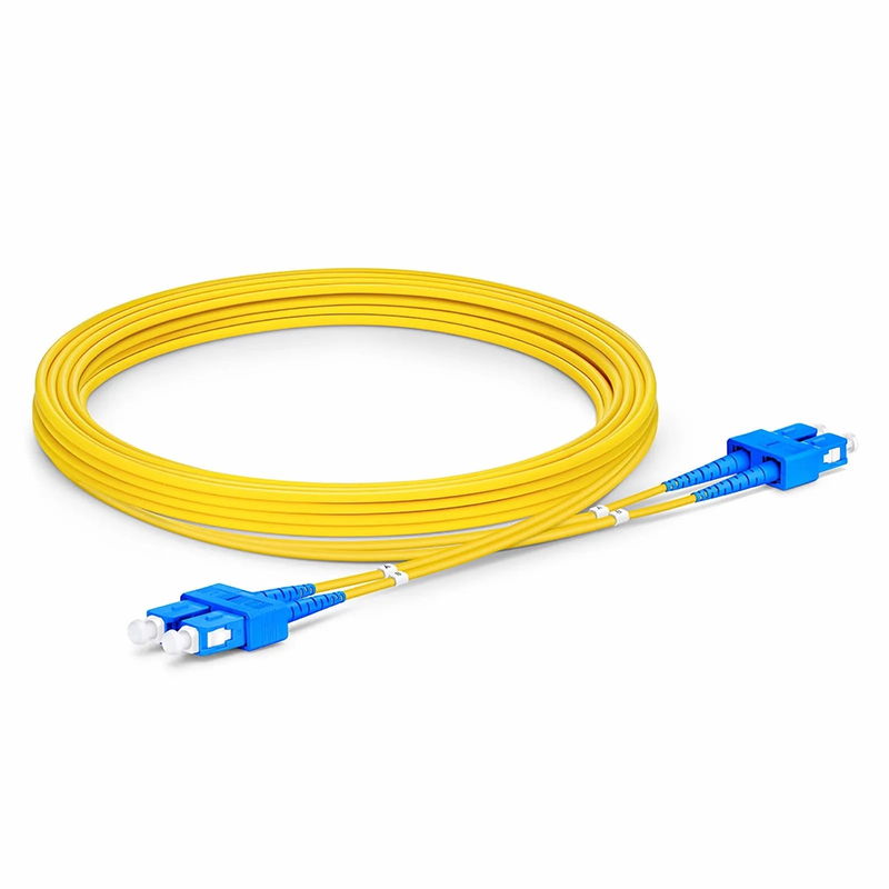 SFPS 3m (10ft) Fiber Patch Cable, 2 Fibers, SC UPC Duplex to SC UPC Duplex, Single Mode (OS2), LSZH, 2.0mm, Tight-Buffered, Yellow SFPS