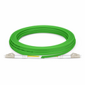 SFPS 5m (16ft) Fiber Patch Cable, 2 Fibers, LC UPC Duplex to LC UPC Duplex, Multimode (OM5), Riser (OFNR), 2.0mm, Tight-Buffered, Lime Green SFPS