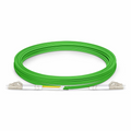 SFPS 3m (10ft) Fiber Patch Cable, 2 Fibers, LC UPC Duplex to LC UPC Duplex, Multimode (OM5), Riser (OFNR), 2.0mm, Tight-Buffered, Lime Green SFPS