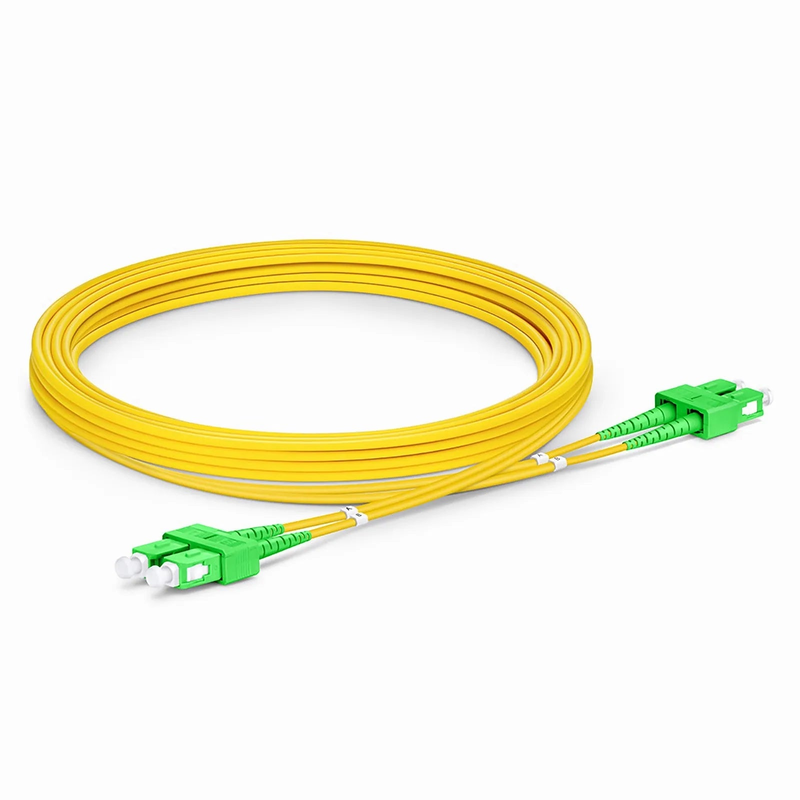 SFPS 3m (10ft) Fiber Patch Cable, 2 Fibers, SC APC Duplex to SC APC Duplex, Single Mode (OS2), LSZH, 2.0mm, Tight-Buffered, Yellow SFPS