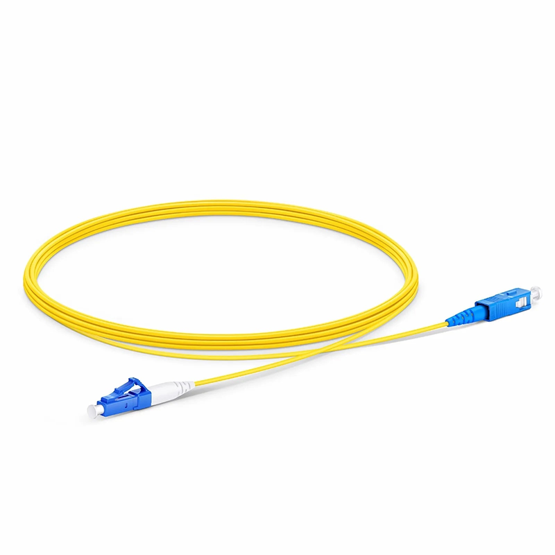 SFPS 3m (10ft) Fiber Patch Cable, 1 Fiber, LC UPC Simplex to SC UPC Simplex, Single Mode (OS2), Riser (OFNR), 1.2mm, Tight-Buffered, Yellow SFPS