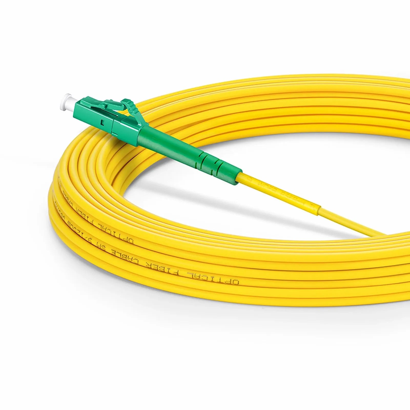 SFPS 15m (49ft) Fiber Patch Cable, 1 Fiber, LC APC Simplex to LC APC Simplex, Single Mode (OS2), Riser (OFNR), 2.0mm, Tight-Buffered, Yellow SFPS