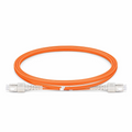 SFPS 1m (3ft) Fiber Patch Cable, 2 Fibers, G.651, SC UPC Duplex to SC UPC Duplex, Multimode (OM1), Riser (OFNR), 2.0mm, Tight-Buffered, Orange SFPS