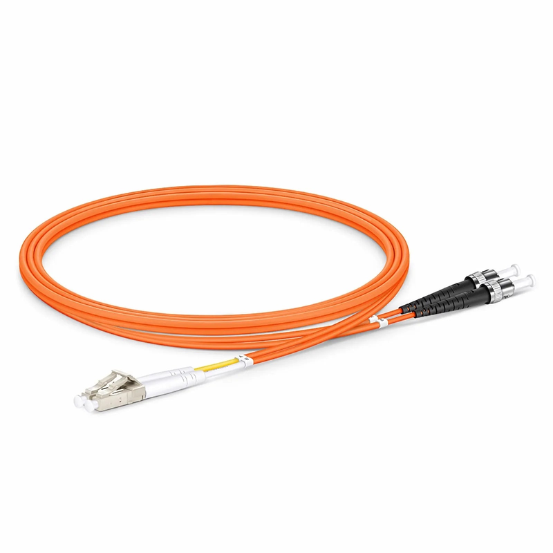 SFPS 1m (3ft) Fiber Patch Cable, 2 Fibers, G.651, LC UPC Duplex to ST UPC, Multimode (OM1), Riser (OFNR), 2.0mm, Tight-Buffered, Orange SFPS