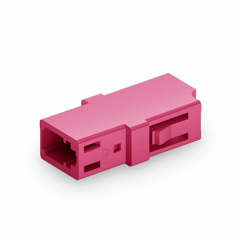 SFPS LC/UPC to LC/UPC Simplex OM4 Multimode Plastic Fiber Optic Adapter/Coupler without Flange, Violet SFPS