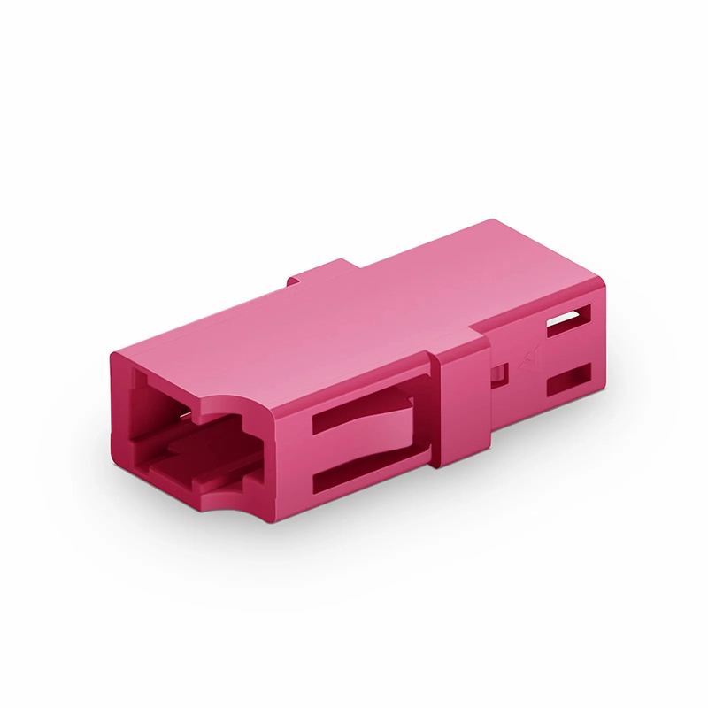SFPS LC/UPC to LC/UPC Simplex OM4 Multimode Plastic Fiber Optic Adapter/Coupler without Flange, Violet SFPS