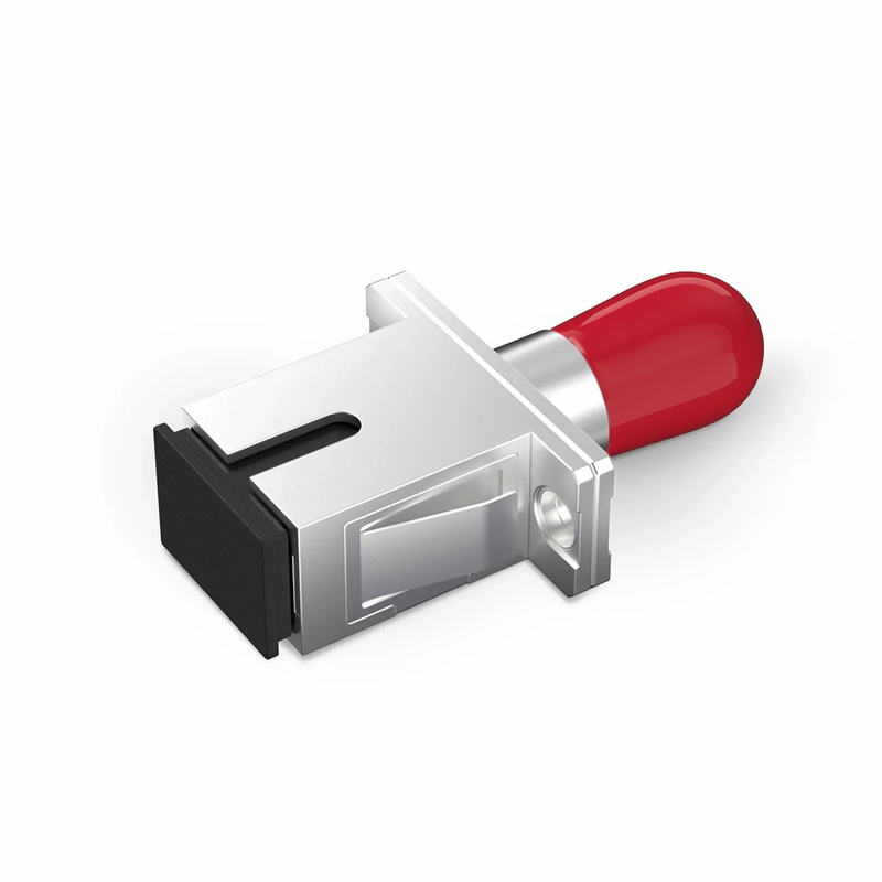 SFPS ST/UPC Female to SC/UPC Female Hybrid Simplex Single Mode/Multimode Metal Fiber Optic Adapter/Coupler with Flange SFPS
