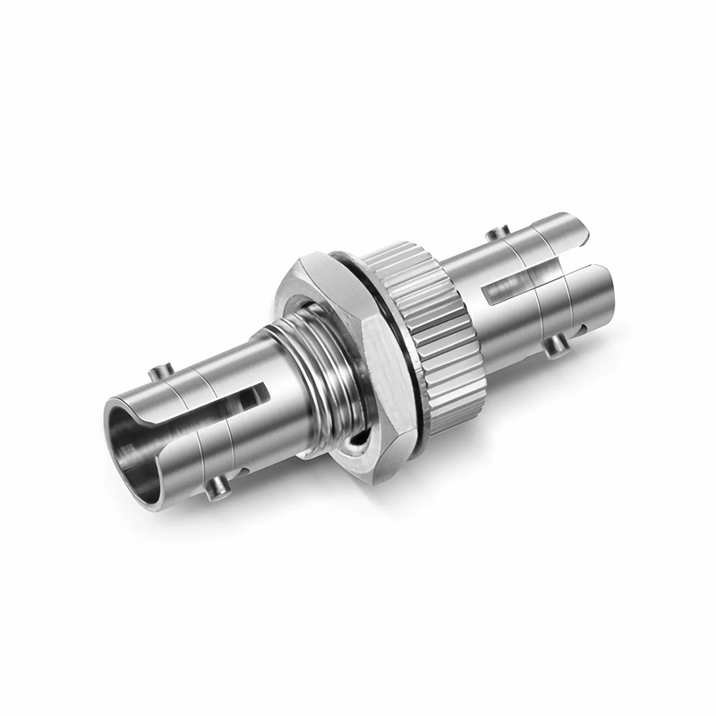 SFPS ST/UPC to ST/UPC Simplex OS2 Single Mode Metal Fiber Optic Adapter/Coupler without Flange (10pcs/pack) SFPS