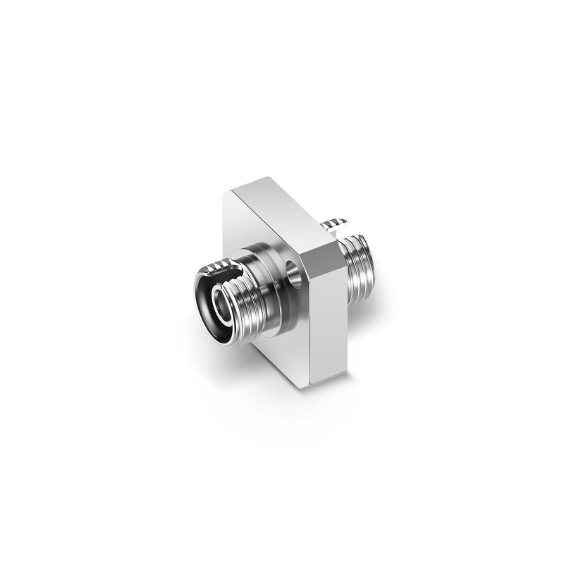 SFPS FC/UPC to FC/UPC Simplex Single Mode/Multimode Square Solid Type One Piece Metal Fiber Optic Adapter/Coupler with Flange (10pcs/pack) SFPS