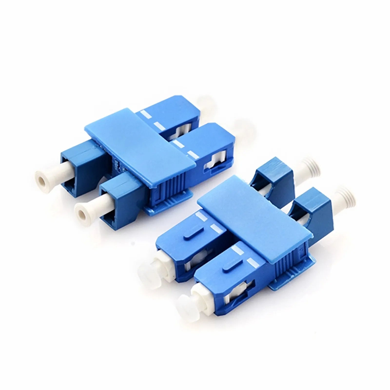 SFPS LC/UPC Female to SC/UPC Male Hybrid Duplex OS2 Single Mode Plastic Fiber Optic Adapter/Coupler without Flange SFPS