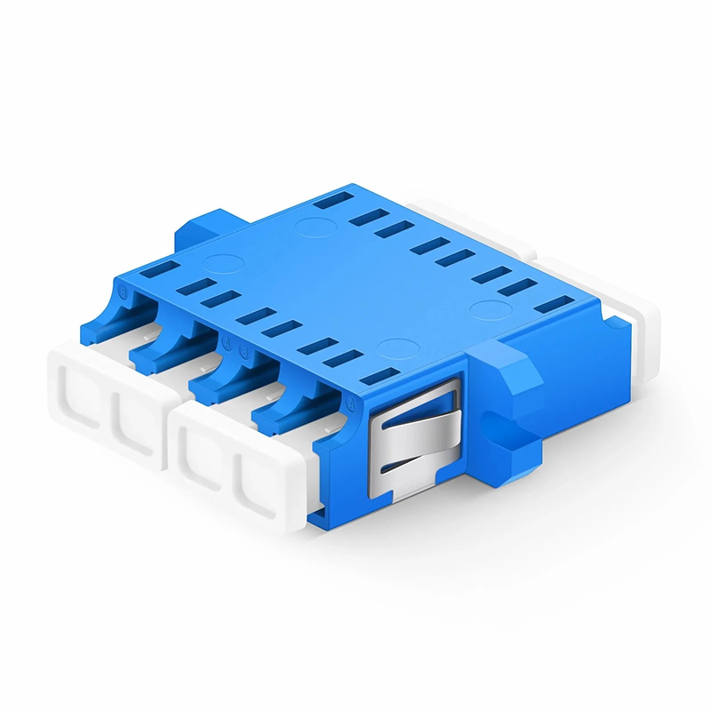 SFPS LC/UPC to LC/UPC Quad OS2 Single Mode Plastic Fiber Optic Adapter/Coupler with Flange SFPS