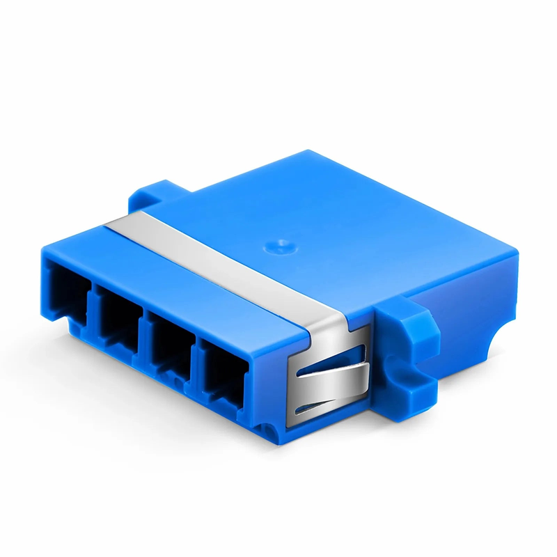 SFPS LC/UPC to LC/UPC Quad OS2 Single Mode Plastic Fiber Optic Adapter/Coupler with Flange SFPS