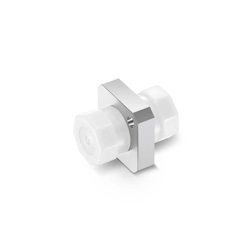 SFPS FC/UPC to FC/UPC Simplex Single Mode/Multimode Square Solid Type One Piece Metal Fiber Optic Adapter/Coupler with Flange (10pcs/pack) SFPS
