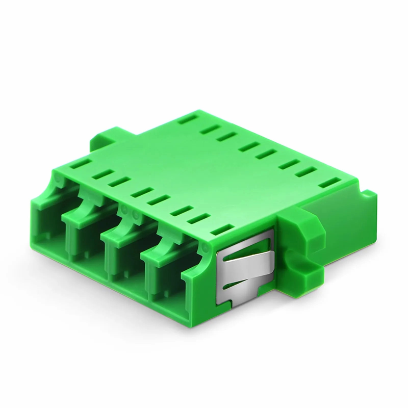SFPS LC/APC to LC/APC Quad OS2 Single Mode Plastic Fiber Optic Adapter/Coupler with Flange SFPS