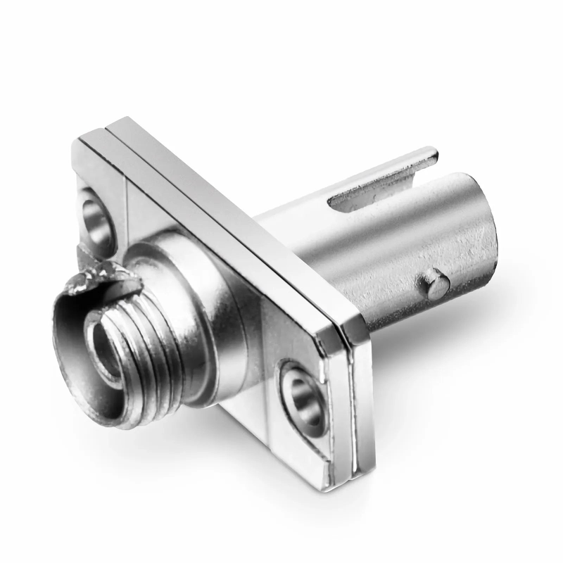 SFPS FC/UPC Female to ST/UPC Female Hybrid Simplex Single Mode/Multimode Metal Fiber Optic Adapter/Coupler with Flange SFPS