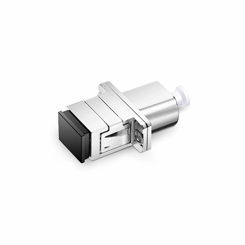 SFPS SC/UPC Female to LC/UPC Female Hybrid Simplex Single Mode/Multimode Metal Fiber Optic Adapter/Coupler with Flange SFPS