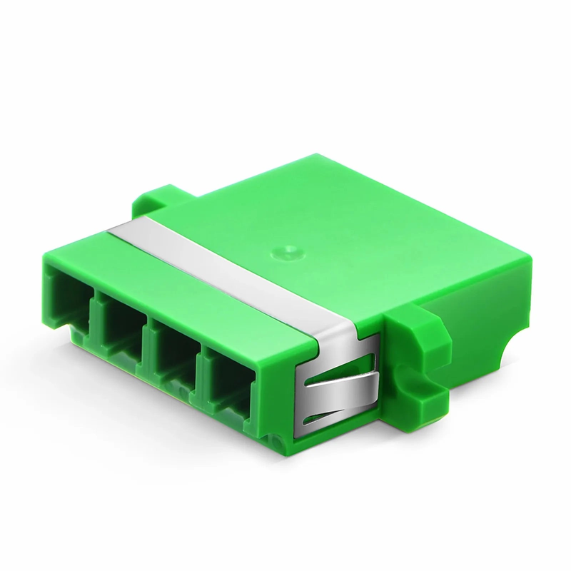 SFPS LC/APC to LC/APC Quad OS2 Single Mode Plastic Fiber Optic Adapter/Coupler with Flange SFPS