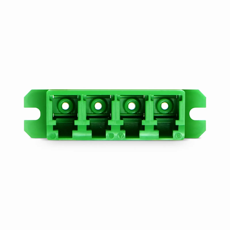 SFPS LC/APC to LC/APC Quad OS2 Single Mode Plastic Fiber Optic Adapter/Coupler with Flange SFPS