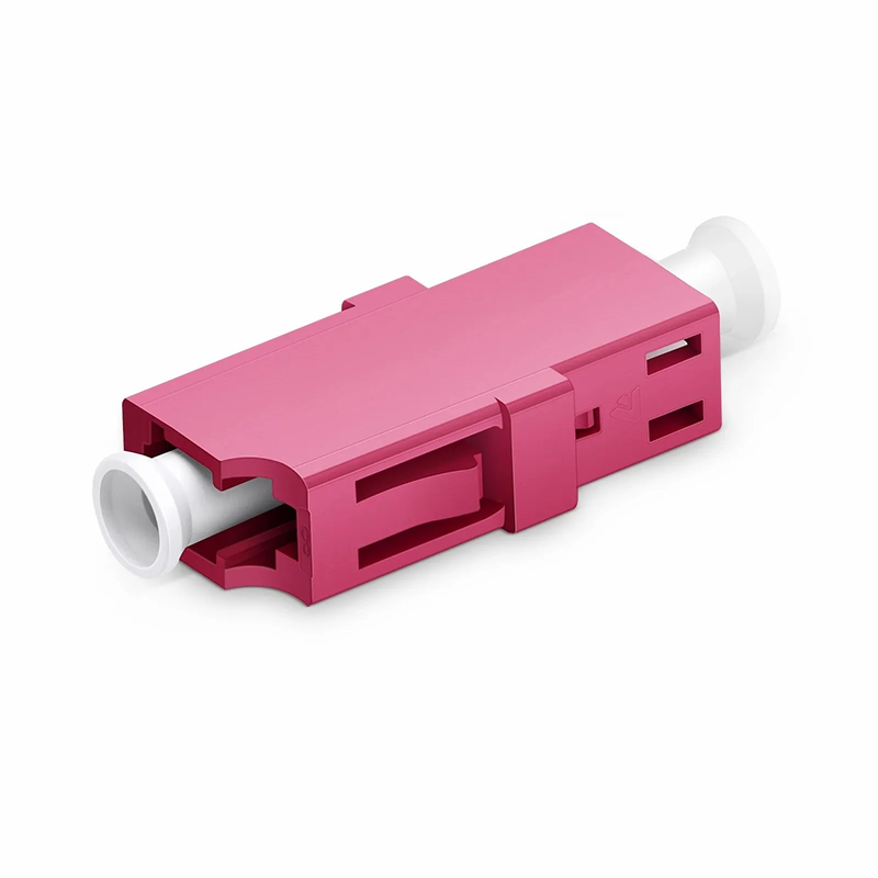 SFPS LC/UPC to LC/UPC Simplex OM4 Multimode Plastic Fiber Optic Adapter/Coupler without Flange, Violet SFPS