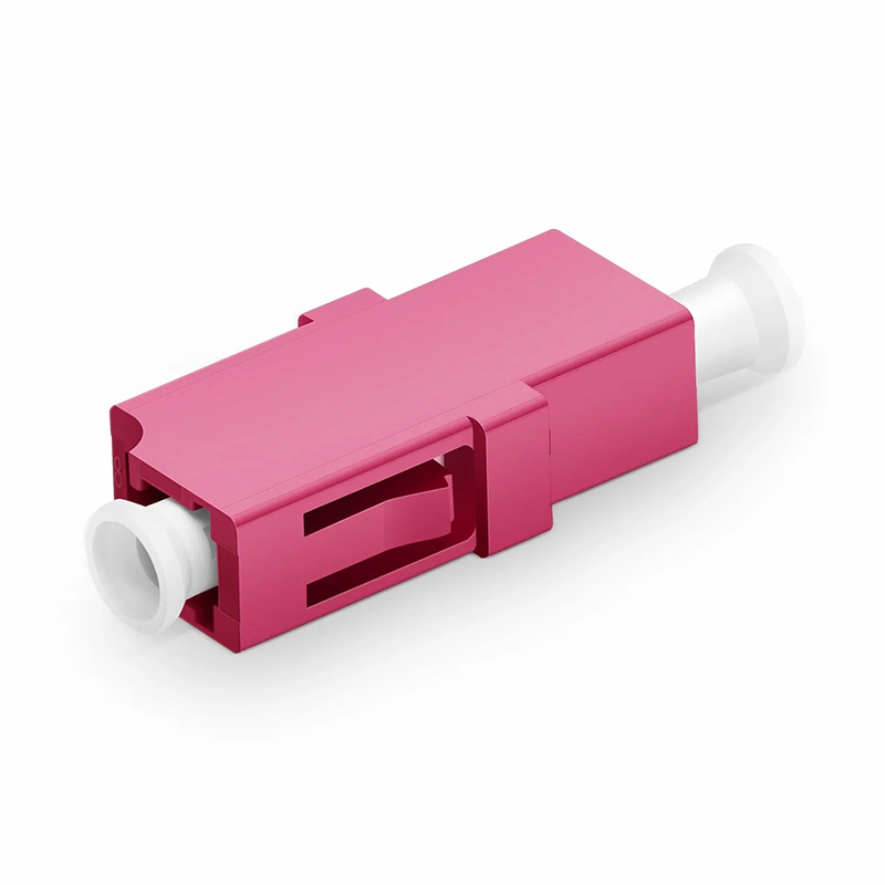 SFPS LC/UPC to LC/UPC Simplex OM4 Multimode Plastic Fiber Optic Adapter/Coupler without Flange, Violet SFPS