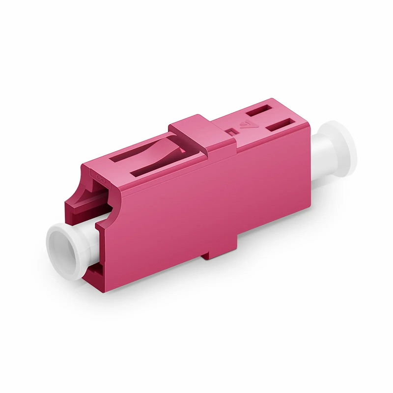 SFPS LC/UPC to LC/UPC Simplex OM4 Multimode Plastic Fiber Optic Adapter/Coupler without Flange, Violet SFPS