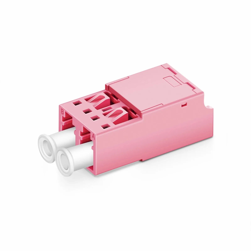 SFPS LC/UPC to LC/UPC Duplex OM4 Multimode Shuttered Fiber Optic Adapter/Coupler without Flange SFPS