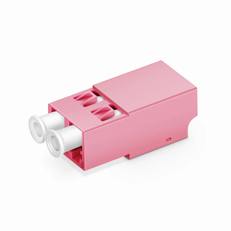 SFPS LC/UPC to LC/UPC Duplex OM4 Multimode Shuttered Fiber Optic Adapter/Coupler without Flange SFPS