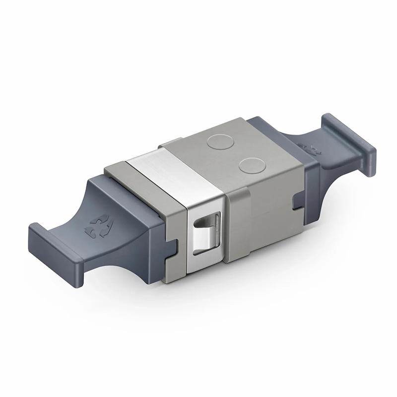 SFPS US Conec MTP®/MPO-8/12/24 Grey Fiber Optic Adapter/Coupler without Flange, Key Up to Up SFPS