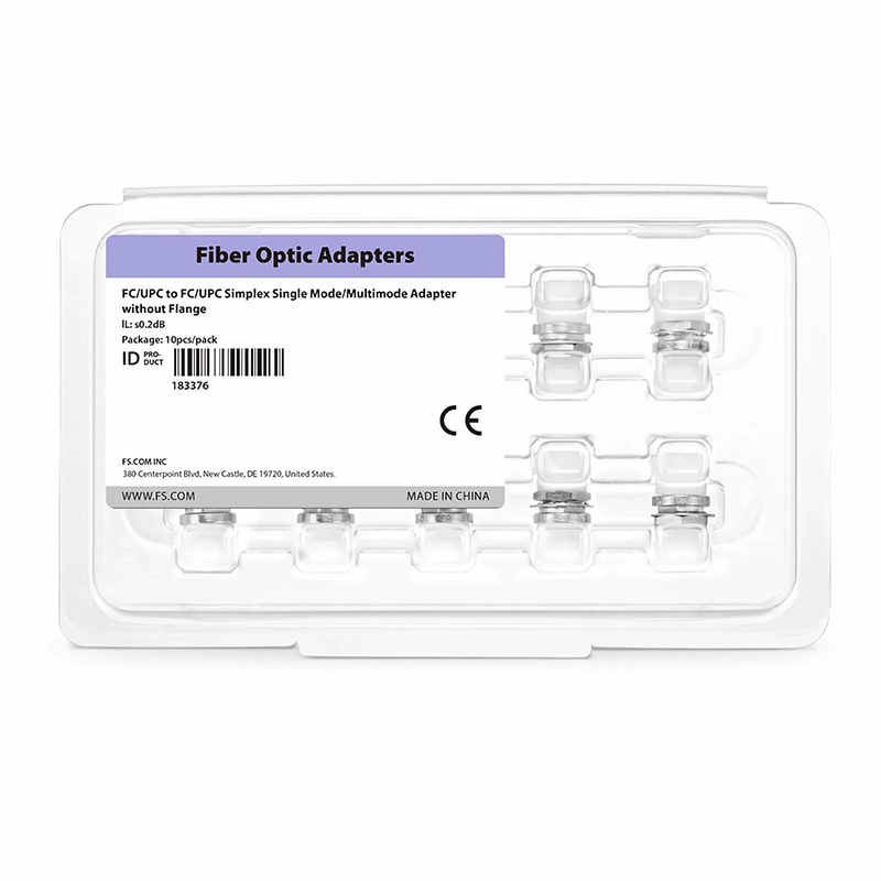 SFPS FC/UPC to FC/UPC Simplex Single Mode/Multimode Metal Small D Fiber Optic Adapter/Coupler without Flange (10pcs/pack) SFPS