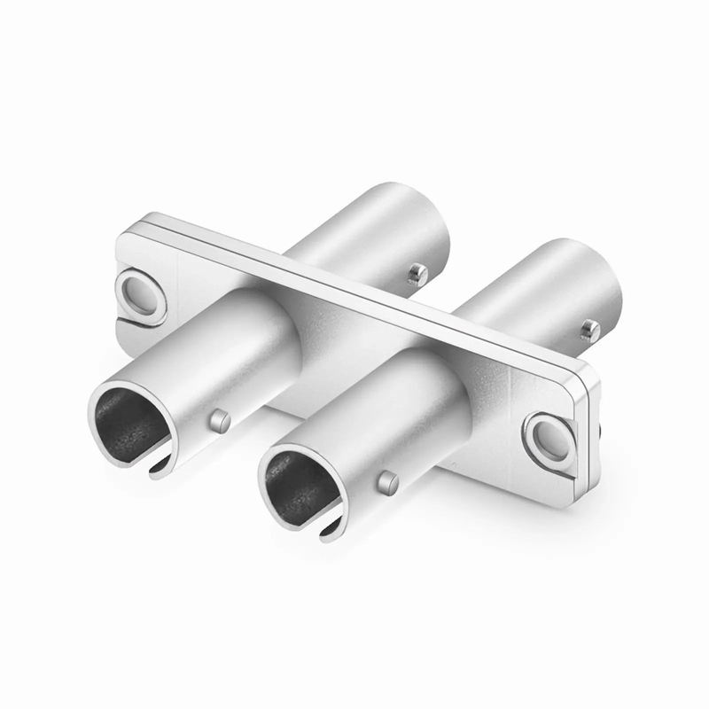 SFPS ST/UPC to ST/UPC Duplex OS2 Singlemode Metal Fiber Optic Adapter with Flange (10pcs/Pack) SFPS