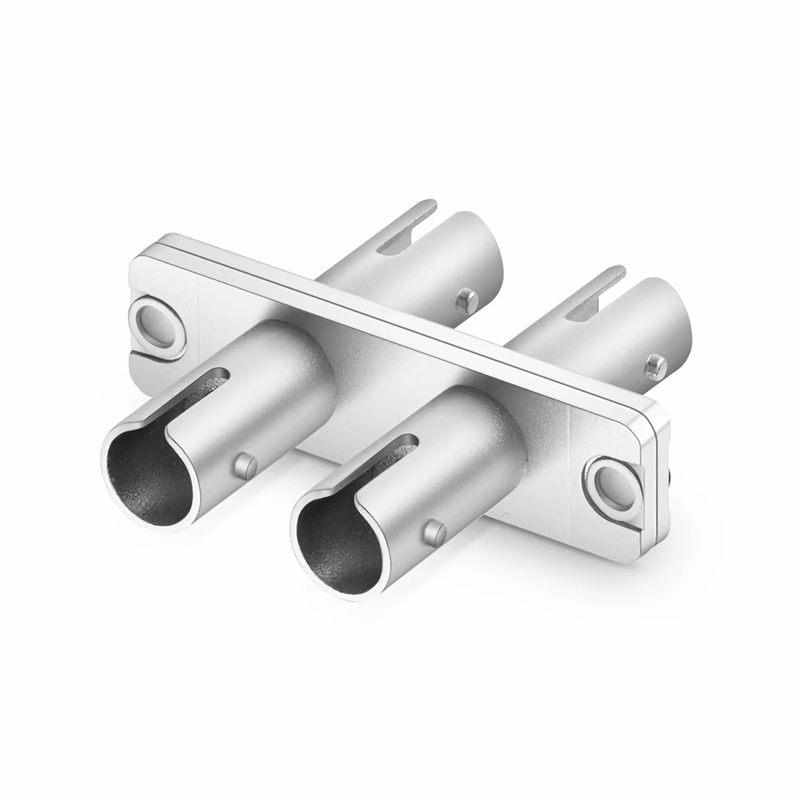 SFPS ST/UPC to ST/UPC Duplex OS2 Singlemode Metal Fiber Optic Adapter with Flange (10pcs/Pack) SFPS