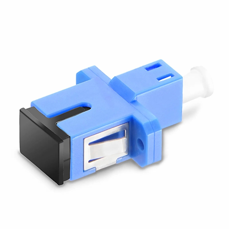 SFPS LC/UPC Female to SC/UPC Female Hybrid Simplex OS2 Single Mode Plastic Fiber Optic Adapter/Coupler with Flange SFPS