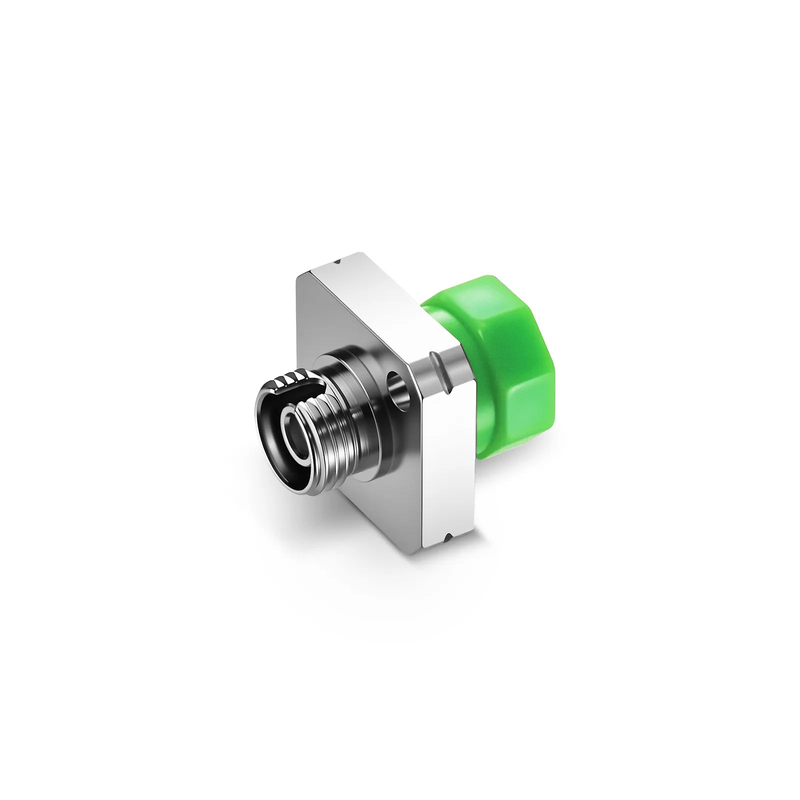 SFPS FC/APC to FC/APC Simplex OS2 Single Mode Square Solid Type One Piece Metal Fiber Optic Adapter/Coupler with Flange (10pcs/pack) SFPS