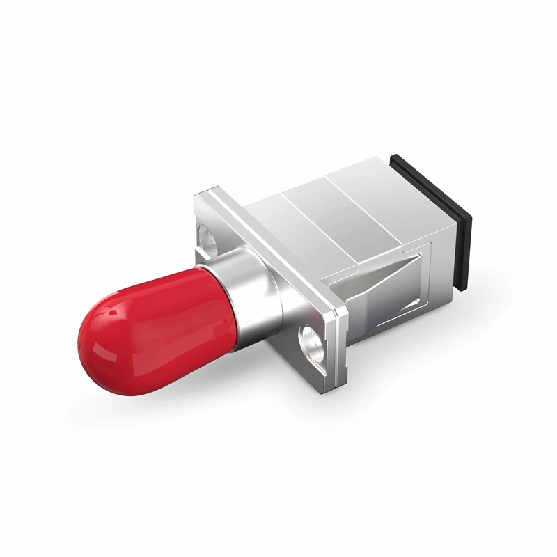SFPS ST/UPC Female to SC/UPC Female Hybrid Simplex Single Mode/Multimode Metal Fiber Optic Adapter/Coupler with Flange SFPS