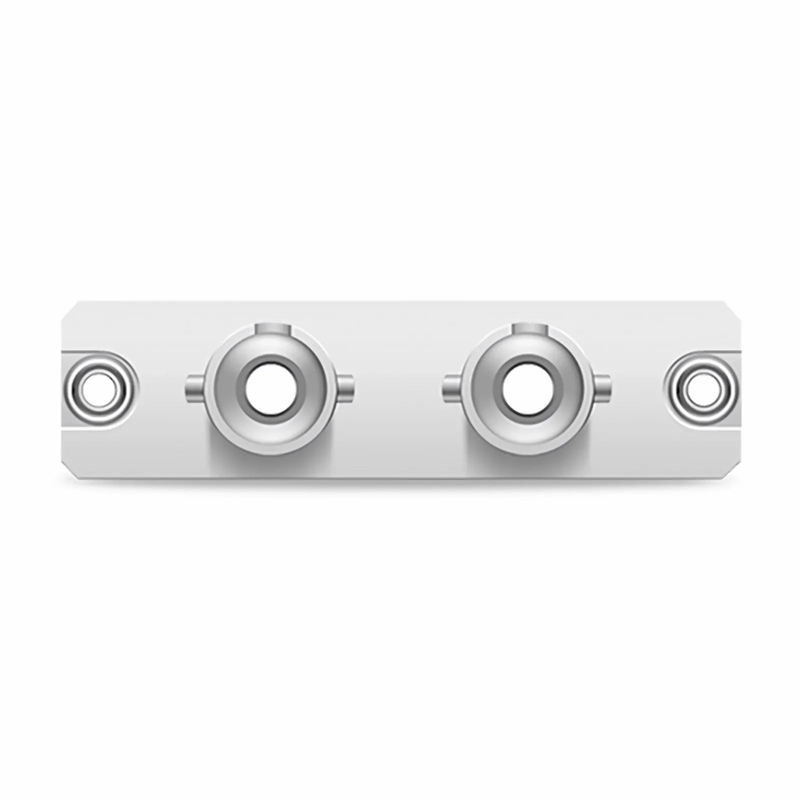 SFPS ST/UPC Female to SC/UPC Female Hybrid Duplex Single Mode/Multimode Metal Fiber Optic Adapter/Coupler with Flange SFPS