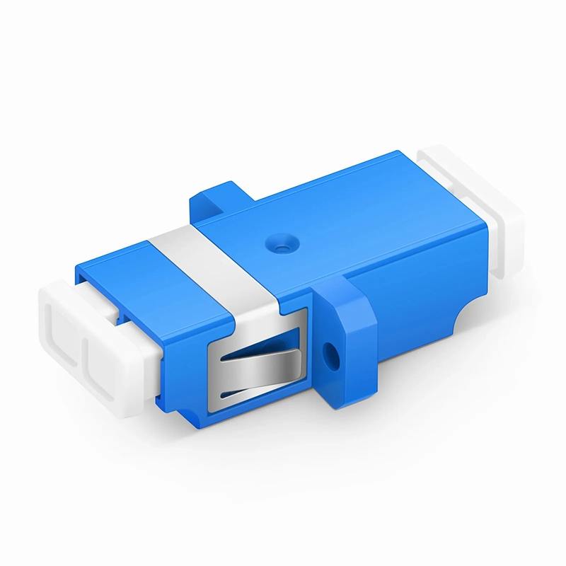 SFPS LC/UPC to LC/UPC Duplex OS2 Single Mode SC Footprint Plastic Fiber Optic Adapter/Coupler with Flange (10pcs/pack) SFPS