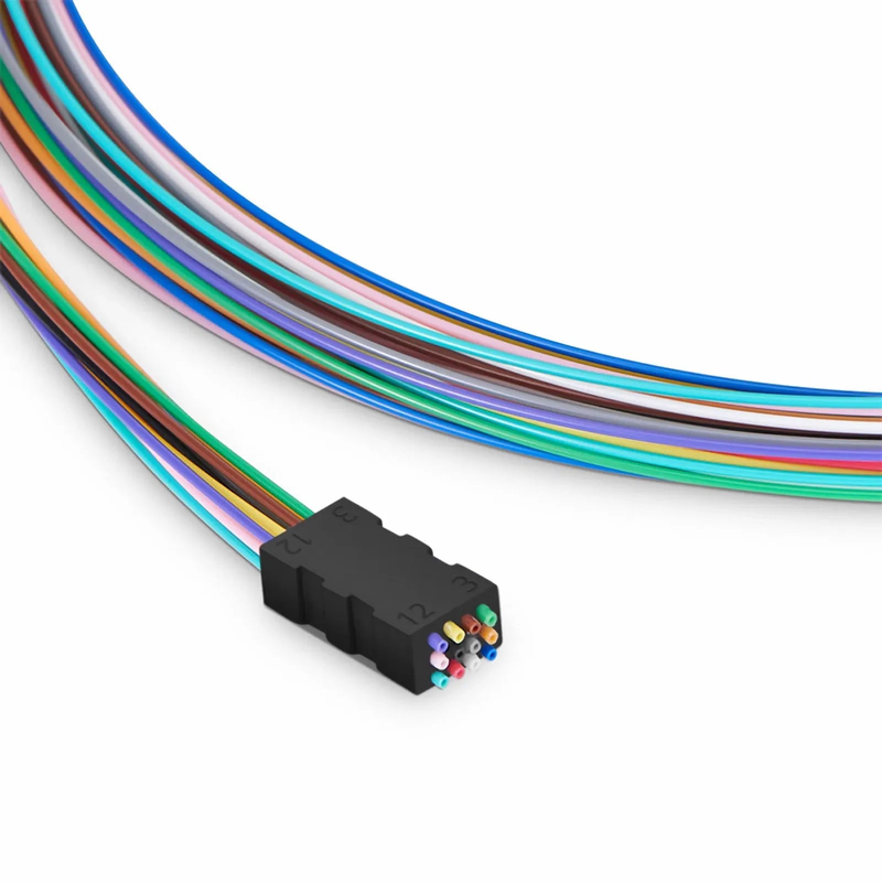 SFPS 12 Fibers Color-coded Fan-out Kit, for Flat Ribbon Cables, 1.2m (3.94ft) Tubing Length SFPS