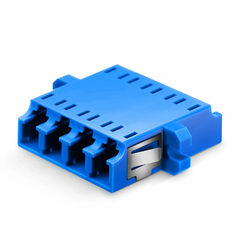 SFPS LC/UPC to LC/UPC Quad OS2 Single Mode Plastic Fiber Optic Adapter/Coupler with Flange, 10Pcs/Pack SFPS