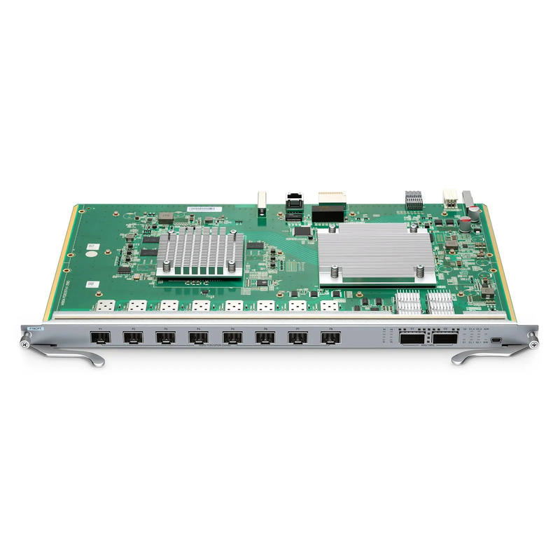 SFPS F78CPT, 8-Port Combo OLT Line Card with 8 x XG(S)-PON Combo, 2 x 100G QSFP28 Ports, Broadcom Chip (Without Modules) SFPS